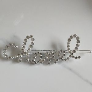 Silver luxury hair clip